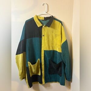 SHEIN Multicolor Corduroy button down